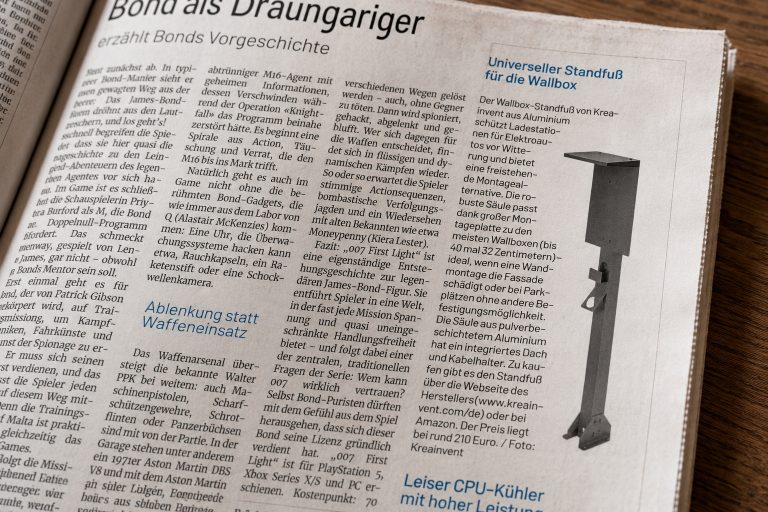 Naše stojalo za Kreainvent wallbox predstavljeno v nemškem časopisu Fuldaer Zeitung